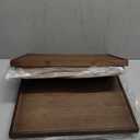 Tioncy 2 Pieces Bamboo Lap Tray with Detachable Pillow 16.9'' x 13'' Lap TV Trays Desk with Handles for Adults Eating in Recliner Breakfast Housewarming Gift (Walnut Brown)