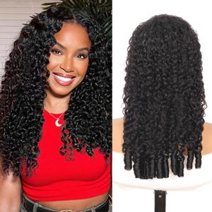 Burmese Curly Wig Human Hair 13x4 Lace Front Wigs Human Hair for Black Women 250 Density Water Wave Pre Plucked Transparent Lace Frontal with Spiral End Natural Color 22 inch