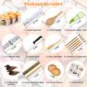 Luney Sushi Making Kit, All in One Sushi Roller Set Maker Kit with Bamboo Rolling Mat, Bazooka, Chopsticks Holders, Rice Paddle, Avocado Slicer for Beginners, Adults, Family, Friends, Home