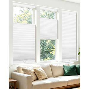 Allesin Top Down Bottom Up Cellular Shades,Blackout Blinds Noise Reduction,Cordless Cellular Shades Room Darkening Honeycomb Blinds,Blackout (White,31"x72")