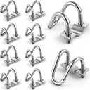 30 Pack Cross Pipe Clamp for 3/4 EMT Conduit, U-shaped Screw Bolt Crossover Clamps, Galvanized Vertical Pipe Clip Connector for Greenhouse, Hoop House, Canopy, Farm, Fence