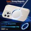 SUPFINE Magnetic for iPhone 15 Pro Case (Compatible with MagSafe) (Military Grade Drop Protection) Slim Translucent Matte Shockproof with Anti-Fingerprint Phone Case,Antique White