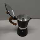 Mongdio Stovetop Espresso Maker Moka Pot, Cuban Coffee Maker Stove top coffee maker Moka Italian Espresso Greca Coffee Maker Brewer Percolator, 6 Espresso Cups, 10 oz - Black