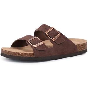 ODOLY Unisex Cork Footbed Slide Sandal, Arch Support Summer Outdoor Sandals with Adjustable Buckle for Women and Men size 40