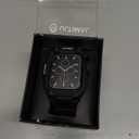 ULTIMAL Adjustable Band Compatible with Apple Watch 49mm/ 45mm/ 44mm, Rugged Sports Band with Tough Shockproof Bumper Case, Heavy Duty Replacement Band for S4/ 5/ 6/ SE, S7/ 8/ 9, Ultra 2/ 1 (For 44mm), Black 