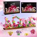 Heart Ornament Building Toy Kit,Love Shaped Flowers Building Set,791PCS Flowers Roses Botanical Plant DIY Collection for Adults Kids Girls and Boys,Home Decor Gift for Birthday, Valentines
