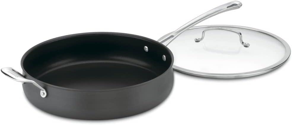 Cuisinart Contour Hard Anodized 5-Quart Saute Pan with Helper Handle and Cover