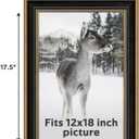 AUEAR,12x18 Picture Frame for 12x18 Photo Without Mat,Vintage Style,Wall Mounting (Black and Ornate Gold)