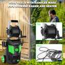 Electric Pressure Washer, 5200 PSI Max 3.4 GPM, High Pressure Cleaning Machine with Foam Cannon, 35 FT Power Cord, 20 FT Hose, 4 Connect Nozzles Hose Reel for Cars/Patio/Garage