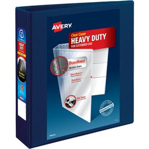 Avery Heavy-Duty View 3 Ring Binder, 2" One Touch EZD Rings, 1 Navy Blue Binder (79802)
