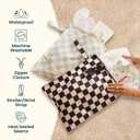Tiny Twinkle Mess Proof Wet Bags | 2-Pack Reusable Waterproof Wet Bags for Swimsuits | Baby Clothes | Travel & Diaper Bag (Black, Green Checkers)