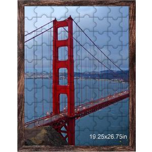 BESCRCL 19.25x26.75 Picture Frame Brown, Poster Frames Wall Hanging, Display Pictures 19.25 x 26.75 without Mat, 1 Pack