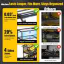 26''W Power Tool Organizer Wall Mount | 200lbs Garage Storage Rack with 7 Cordless Drill Holder | 3-Tier Heavy Duty Utility Shelf for Battery Workshop Organization