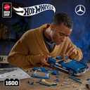 Mattel Brick Shop Hot Wheels Premium Series Building Set, Mercedes-Benz 300 SL with 1600 Pieces, Realistic Details and Metal Parts, Adult Collectors, Large