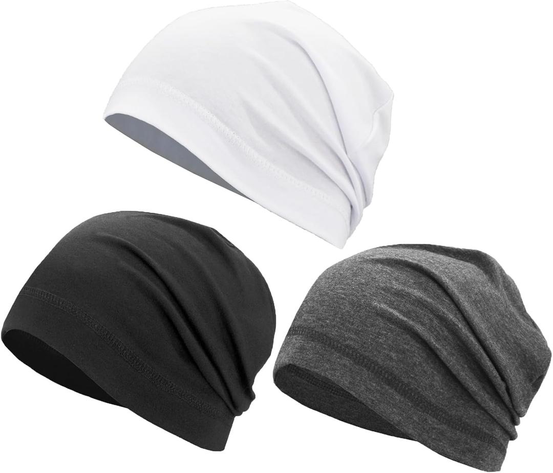 Cotton Summer Beanie Hats Lightweight Skull Caps Soft Thin Sleep Sleeping Hat Light Cancer Chemo Cap Helmet Liner