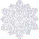Snowflake Placemats Set of 4 Christmas Decorations Silver Elegant Tablemats Round Vinyl Place Mats Table Setting Kitchen Table Mats for Dining Table Holiday Wedding Decorative