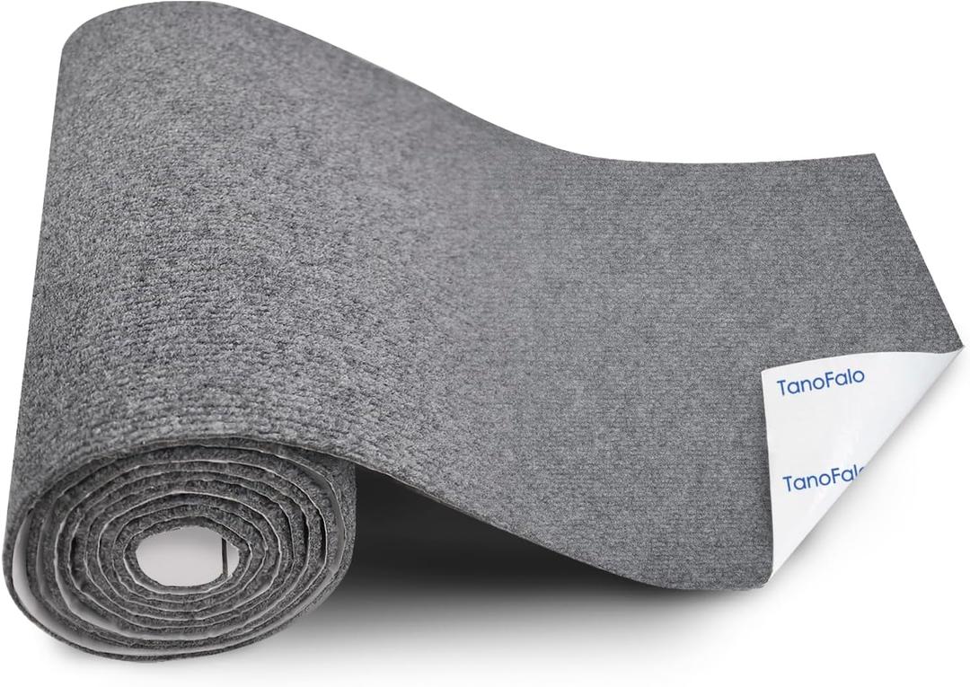 Cat Scratching Mat, 100"x16" Self-Adhesive Carpet Mat Trimmable Replacement for Cat Tree, Cat Wall Shelves, Cat Scratching Post, TanoFalo DIY Couch Furniture Protector (Dark Gray)