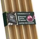 for Nespresso Vertuo Capsules - Premium Bamboo Coffee Pod Drawer Insert Organizer for Counter 15"Dx10"Wx1.5"H (40 Big or 52 Small pods) (Medium)