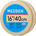 MEEDEN Round Wood Canvas Panels: 16" Dia Wooden Canvas Panel Pack of 2 | 3/4" Deep Wooden Panel Board, Blank Cradled Wood Art Board for Crafts, Painting - Round