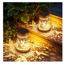 2 Pack Solar Lanterns Outdoor Waterproof Birthday Gifts for Women Mom Grandma, Hollowed-Out Metal Hummingbird Hanging Solar Lantern Lights Outdoor Decor, 2 Modes Lights Decor for Yard, Patio