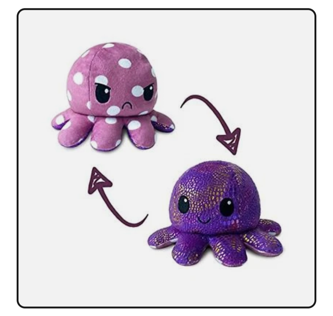 The Original Reversible Octopus Plushie | TeeTurtle’s Patented Design | Polka.