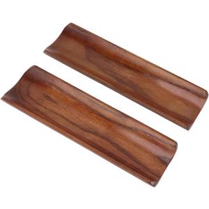 Zerodis 2PCS Sushi Plate Long Rectangle Serving Platter for Cracker Party, Premium Solid Wood, Modern Japanese Style, Wood Color