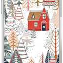 Aesthetic Christmas Village Trees and House Case for iPhone 17 Pro, Winter Silvan Snow Ground Cover for Girls Boys Women Men,Trendy TPU Bumper Cover Case for iPhone 17 Pro