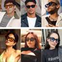 VANLINKER Thick Square Sunglasses for Men Women Retro Chunky Rectangle Shades UV400 Protection VL9731