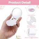 48 Pcs Compact Mirror Bulk, Round Mini Bow Makeup Mirrors Portable Small Folding Pocket Mirror for Women, Girls, Daily Use, Daily Use (3 Styles)