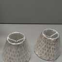 Uno Lamp Shades Set of 2,Drum Pleated Lamp Shade 5" Top x 9" Bottom x 7" Slant Height, Small Replacement Lampshade(Slip Uno Fitter) Fabric Lampshades Table lamp Shades Bottle Shade, 2 Pack(Brown floral)