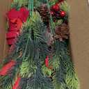 8PCS Artificial Flowers Bouquet Christmas Floral Pine Cones Red Fake Berry Picks Stems Holly Holiday Floral Picks for Xmas Tree Party Decoration DIY Indoor Table Centerpieces