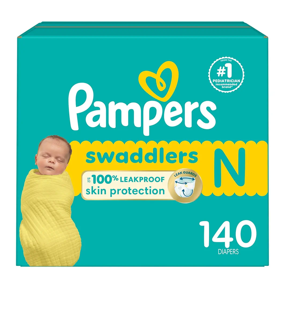 Pampers Baby Diapers - Swaddlers - Size 0, 140 Count, Ultra Absorbent Disposable Newborn Diaper