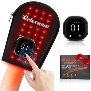 Cordless Red & Infrared Light Therapy for Hand Pain Relief with 660nm Red 850nm Infrared Light, Infrared Light Therapy Glove for Hands Fingers Wrist Joint Stiffness Treatment