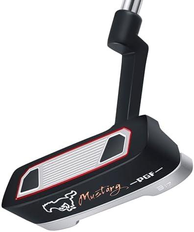 PGF Mustang Forged Blade & Mallet Plumber’s Neck Putter [Black] [Length:33"-34"-35"] Crafted with Precision