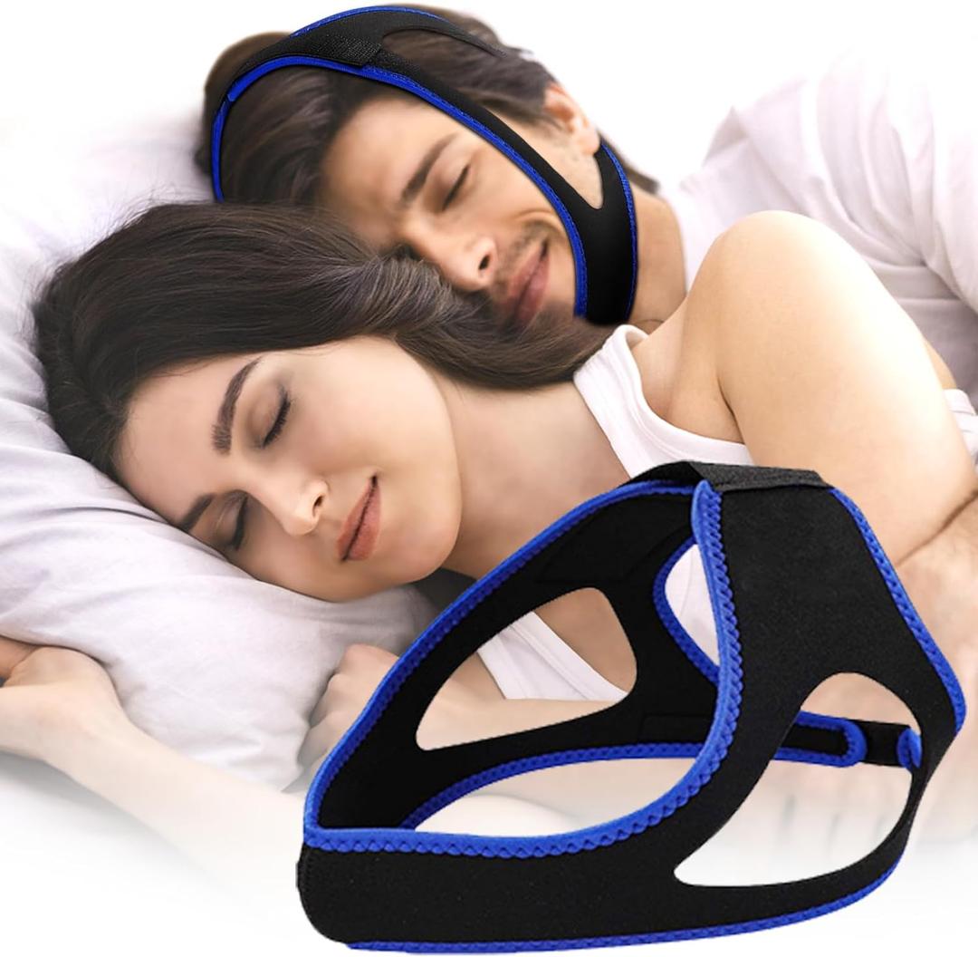 Anti Snoring Chin Strap for CPAP Users, Adjustable Stop Snoring Chin Strap, Anti Snoring Devices Chin Strap for Nasal Breathing, Snti Dnore Snoring Solution for Men & Women Snore Reducing Aids