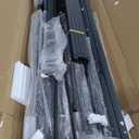 14 Inch Platform Built-in Headboard Sturdy Metal Frame Canopy Bed Frame with Four Posters, Black Queen Size