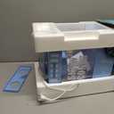 Nostalgia Snow Cone Shaved Ice Machine - Retro Table-Top Slushie Machine Makes 20 ICY Treats - Includes 2 Reusable Plastic Cups & Ice Scoop - Vintage Blue