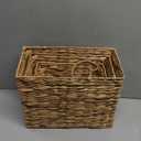 Chunful Wicker Hanging Wall Basket Woven Water Hyacinth Hanging Basket Handmade Wall Mounted Storage Bag for Kitchen Organizing Home Pantry Garden Office Farmhouse Decorative