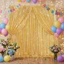 Gold Sequin Backdrop Backdrops Curtains 6ftx8ft Photo Panels Glitter Panels | Shimmer Backdrop for Wedding Decoration Photography Party Stage Decor