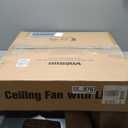 VOLISUN Fandelier Ceiling Fans with Light, 23.6in Low Profile Ceiling Fan with Light and Remote, 3000K-6500K Dimmable Bladeless Ceiling Fan Flush Mount, White Modern Ceiling Fan with Light for Bedroom