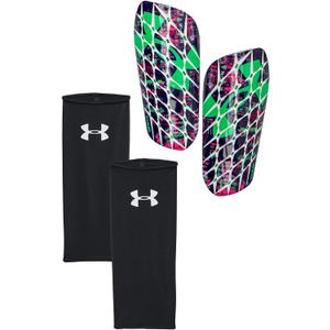 Under Armour Soccer Shin Guards Shadow Pro (Medium, Glitch/Vapor Green)
