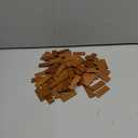 Sintuff 200 Pcs Miniature Dollhouse Flooring Mini Wooden Dollhouse Floor Boards 1 12 Scale Doll House Accessories Geometric Bamboo Doll House Furniture Wood Floor Board for Model Decor(Pale Brown)