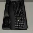 Wireless Keyboard and Mouse Combo, EDJO 2.4G Full Size Wave Keys Ergonomic Keyboard with Wrist Rest and 3-Level DPI Adjustable Wireless Ergonomic Mouse for Windows, Mac OS Desktop/Laptop/PC(Black)