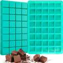 Sakolla 2 Pack Caramel Candy Molds, 40 Cavities Square Cube Silicone Molds for Chocolate, Candy, Ice Cubes, Gummy, Ganache, Jelly, Truffles