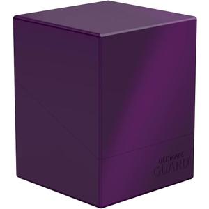Ultimate Guard Boulder Solid 100+, Deck Case for 100 Double-Sleeved TCG Cards, Purple, Secure & Durable Storage for Trading Card Games, No Transparency