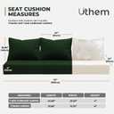 Outdoor 3-Seater Couch Cushions Set of 4, 72 x 24 Inches Deep Patio Cushion