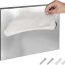 Toilet Seat Cover Dispenser,Commercial Stainless Steel Brushed Toilet Seat Cover Holder for Disposable Toilet Seat Covers Wall Mount for Bathroom Restroom, Silver