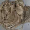 FESHFEN Blonde Wig with Bangs for Women, Long Wavy Layered Hairstyle Synthetic Heat Resistant Wigs for Daily Party Use, Platinum Blonde 26 inch