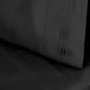 Superior 100% Egyptian Cotton 1500 Thread Count Oversized King Pillowcase Set Solid, Black