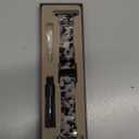 V.R.HOPE Resin Watch Band Compatible with Apple Watch Band for Women 38mm 40mm 41mm 42mm Tortoise Fashion Lightweight Bracelet Strap for iWatch Series 11/10/9/8/7/6/5/4/3/2/1/SE3 (Black Floral)